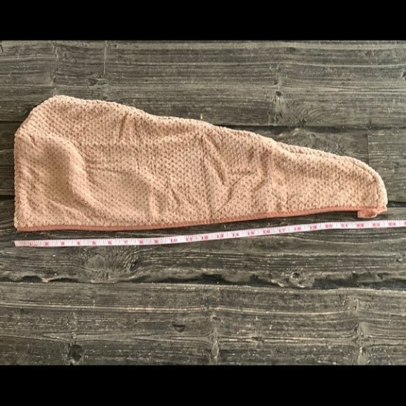 (Set of 4) 2 Microfiber Hair Towel Wraps+ 1 Spa Headband+ 1 Shower Puff - Picture 5 of 9